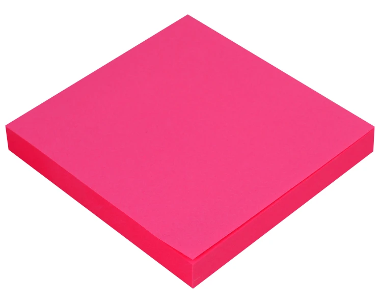 Karteczki  samoprzylepne MemoBe, neon różowy, 100 kart., 75x75 mm – zdjęcie 3