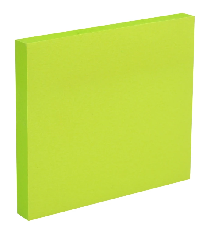 Karteczki samoprzylepne MemoBe, neon zielony, 100 kart., 75x75 mm – zdjęcie 2