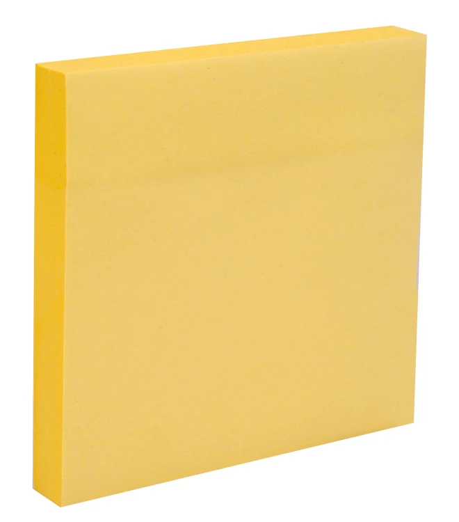 Karteczki samoprzylepne MemoBe, kolor żółty, 100 kart., 75x75 mm – zdjęcie 3
