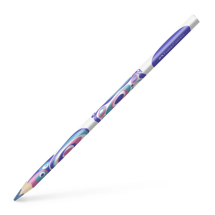 Kredka wielokolorowa fantasy trójkątna pastel (jasnoniebieski, różowy, fioletowy)faber-castell – zdjęcie 2