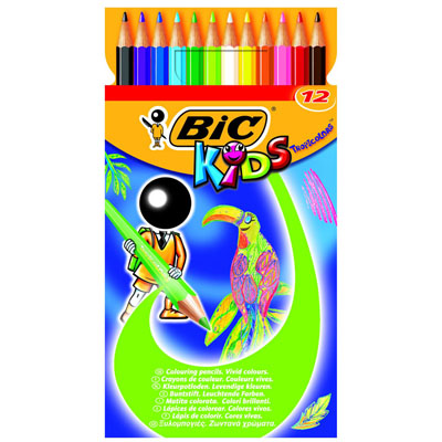 Kredki ołówkowe 12 kolorów Kids Tropicolors Conte BIC 83256611