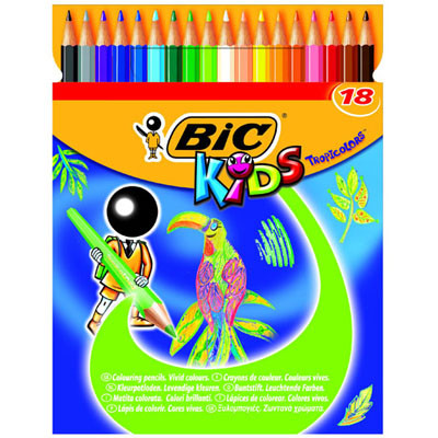 Kredki ołówkowe 18 kolorów Kids Evolution Strip BIC 9505241