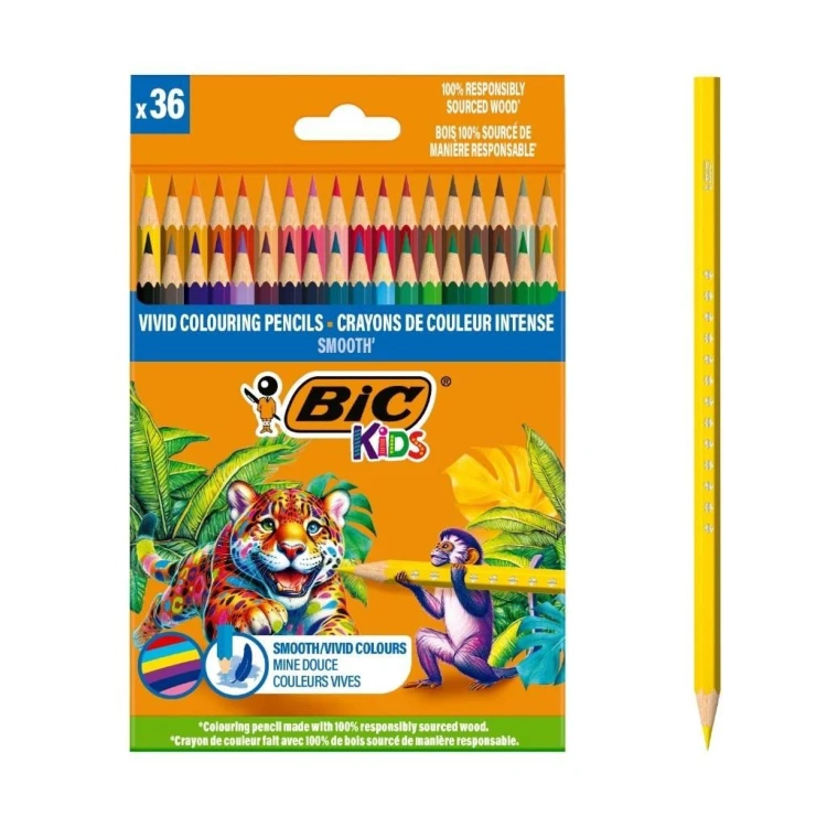 Kredki olówkowe 36kol Eco Smooth BIC 525788
