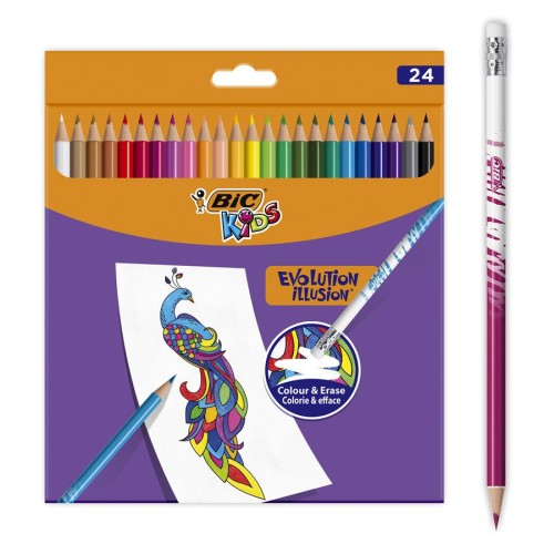 Kredki ołówkowe 24kol180 Kids Evolution Illusion BIC 987869