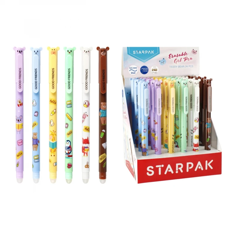 Długopis ścieralny zamykany 0.5 Miś display A 24 STARPAK 507196