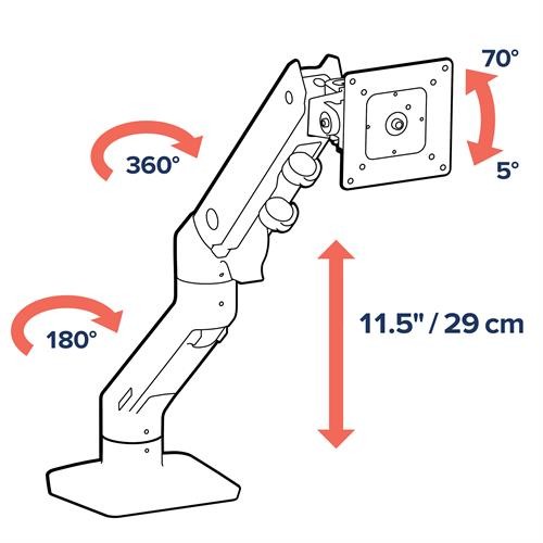 Uchwyt biurkowy do monitora ERGOTRON HX Desk Monitor Arm 45-475-216