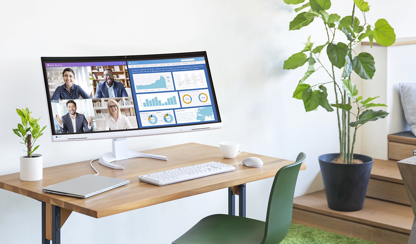 Monitor EIZO FlexScan EV3450XC-WT