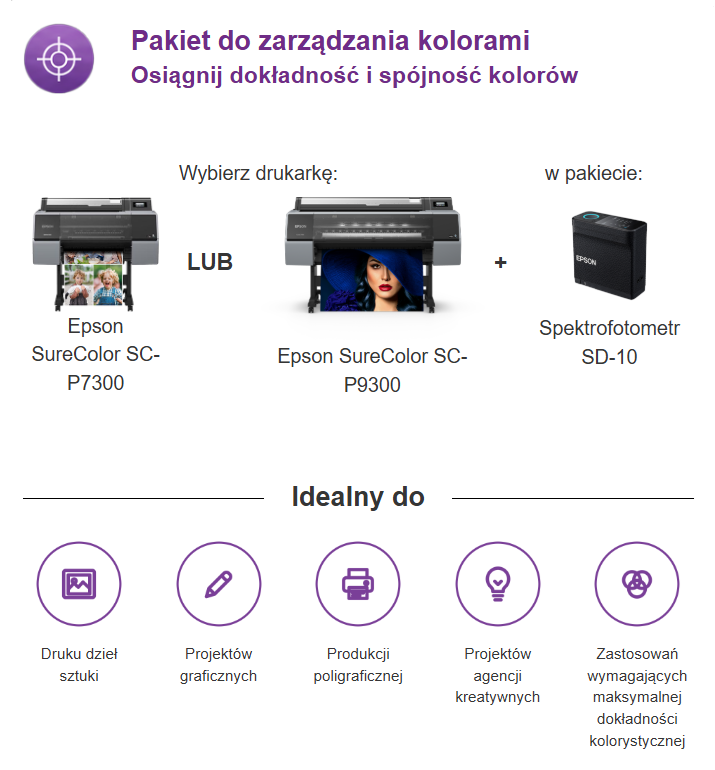 Pakiet zarządzania kolorem - EPSON SureColor SC-P7300, P9300 + SD-10