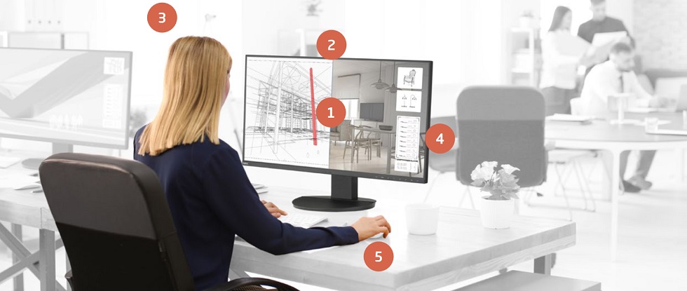 Ergonomia w pracy przed monitorem NEC